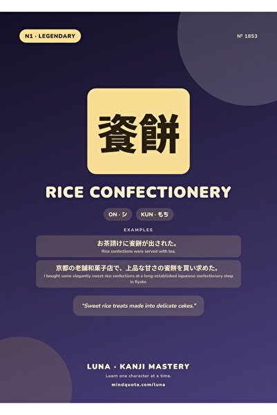 OEM Poster Carton 250g A4, Kanji Dulciuri Japoneze Din Orez, Decor Asiatic, L...