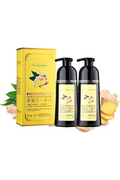 Mokeru 2pcs Hair Shampoo 500ML, Natural Ginger Hair Color Shampoo Turn Gray t...