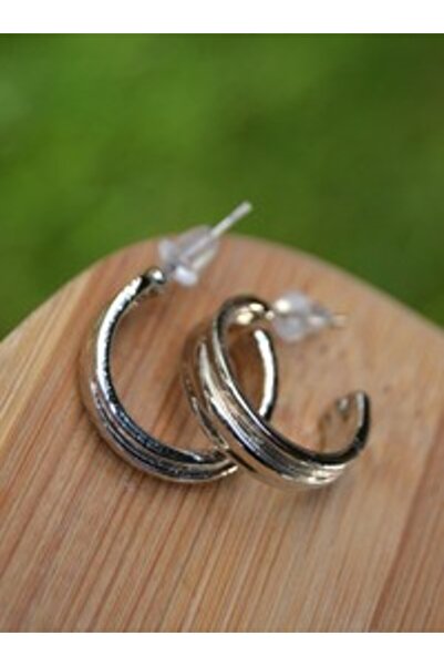 Stoneage Hoop Earrings - Gold Color -