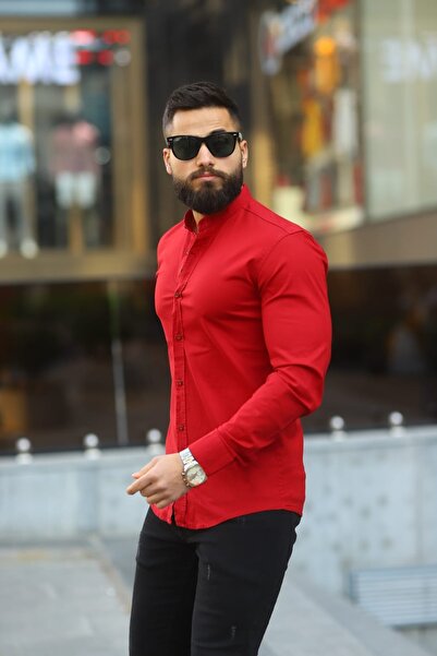 blackpanther HAKİM YAKA SLİM FİT LİKRALI GÖMLEK