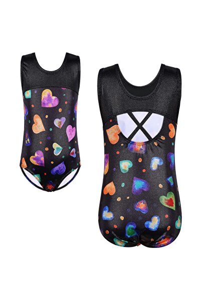Rayson Leotard mulat imprimat pentru fete, pentru dans/gimnastică/balet – 6 ani