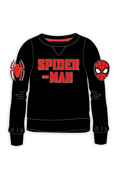 Marvel Spider-Man Classics Σπάιντερ-Μαν Μαύρο φούτερ, 100% βαμβάκι