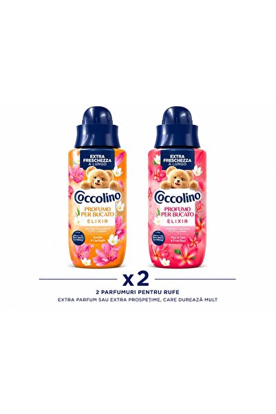 Coccolino Σετ 2 τεμαχίων Αρωματικό ρούχων Σαντάλο & Καπριφόγιο + Άνθη τιάρας ...