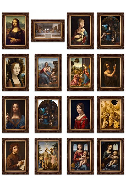 Store Leonardo Da Vinci Paintings 16-Piece Sticker Set Laptop Notebook Agenda...