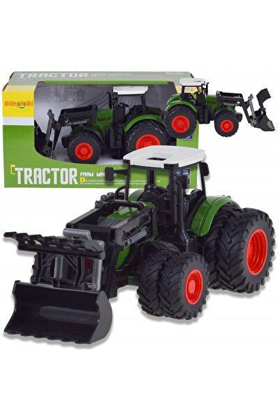 Skleplolki Tractor verde de jucărie 1:24 cu braț și clește mobil