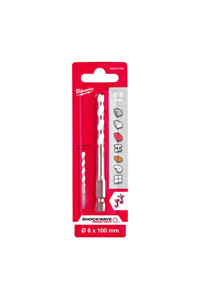 Milwaukee 6. 0X50 mm Hex Girişli Multi Beton Matkap Ucu