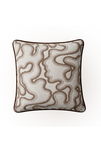 Lidoma Home غطاء وسادة بنمط منقوش من "لورينزا" - 45x45
