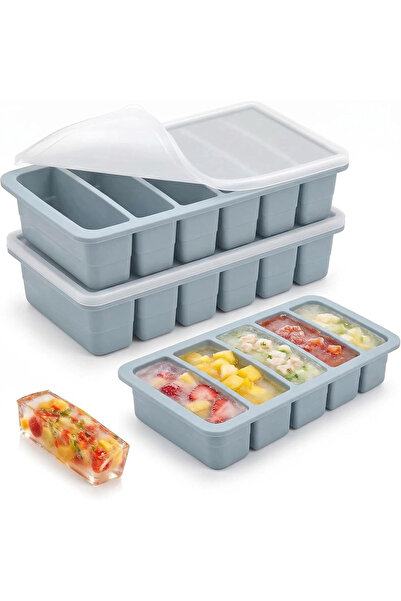Generic Brand Set 2 forme pentru congelator,cu capac,pentru sosuri și prepara...