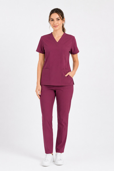 LITTE Nurse Doctor Uniform Advantage Series Scrubs Set – Burgundy