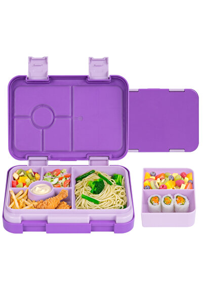 Generic Brand Bento pentru copii,6 compartimente,plastic,mov