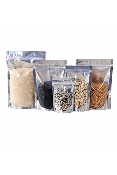 ŞEFFAF METALİZE KİLİTLİ DOYPACK 11*18 CM (100 gr) (100 adet)