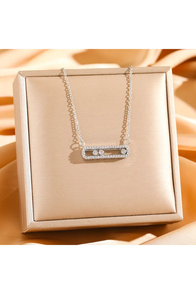 Peach Jewelry Peach Jewerly Γυναικείο Κολιέ Από Χάλυβα Τιτανίου Ασημί