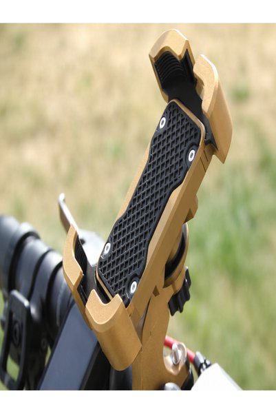 e-Scooter / Bisiklet Telefon Tutucu ALTIN&SİYAH %100 Kalite