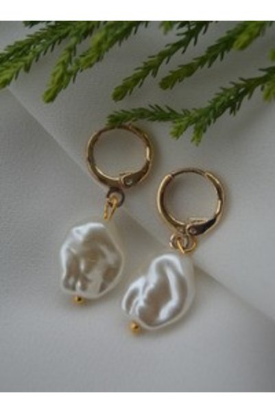 Stoneage Earrings - Gold Color -