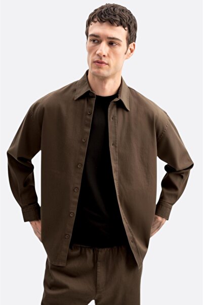 GIESTO basic™ OVERSIZE GABARDIN TABA GÖMLEK
