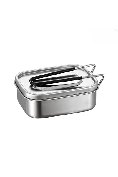 Generic Brand Caserolă din inox,3 compartimente,cu capac,pentru birou și stud...