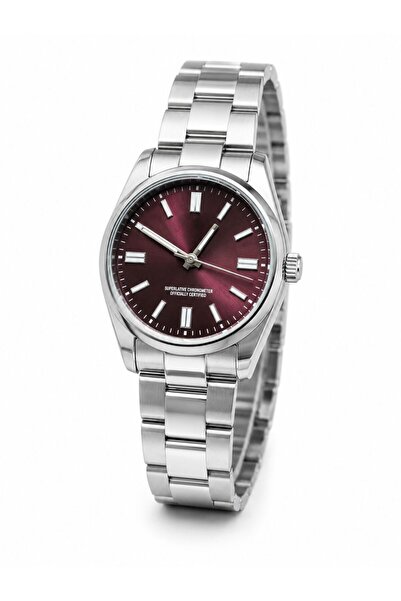 YUESSE Metal Çelik Erkek Kol Saati Gümüş Renk Analoğ 36mm 6 Renk Kadran RLX M...
