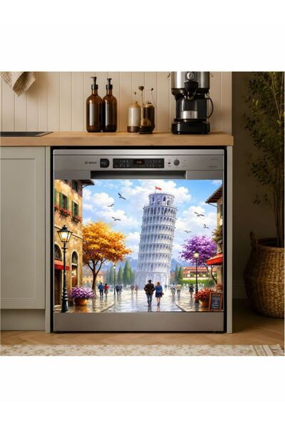 Laputa Tükkan Dishwasher Sticker 70X70 cm Leaning Tower of Pisa Model 27