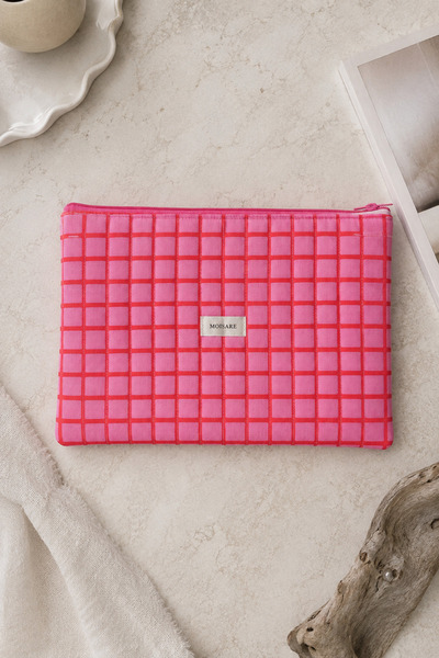 MOISARE Quilted Laptop & Tablet Bag – 13-14 Inch Compatible Organizer