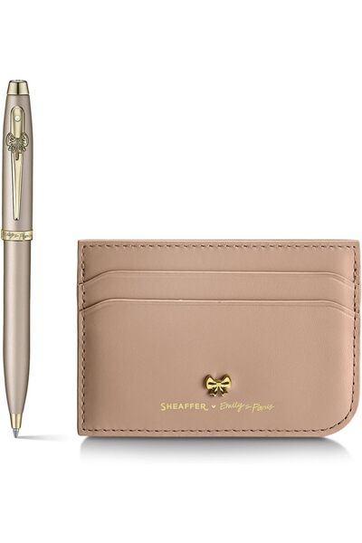 Sheaffer قلم حبر جاف إميلي إن باريس 9377 ذهبي فاتح مع حواف ذهبية بلون الشمبان...