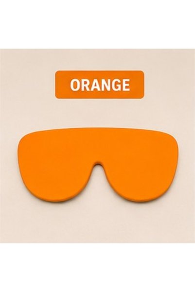 Generic Brand Protective Silicon Glass Lens Cover, Suitable For Glass Lens Protection & Storage Orange