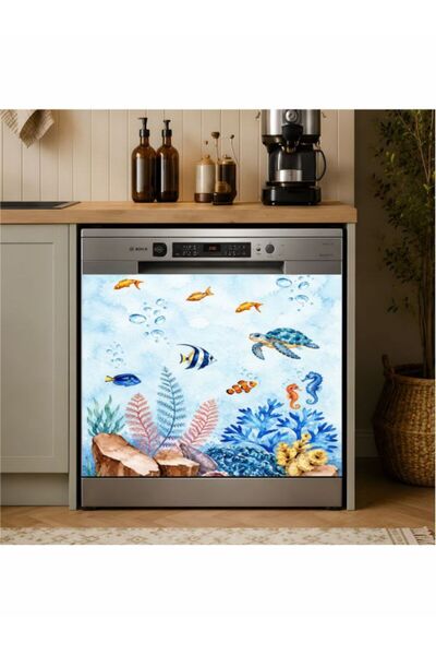 Laputa Tükkan Dishwasher Sticker 70X70 cm Ocean Creatures Model 26