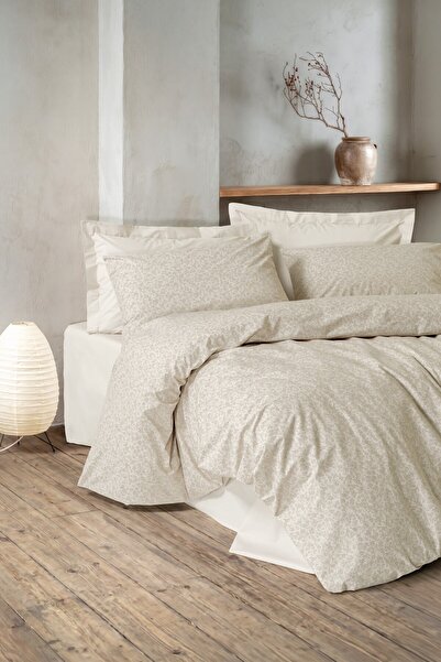 Cotton Box Petite Single Elastic Sheet Duvet Cover Set Milly Ecru