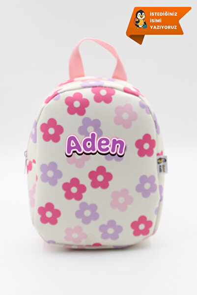 Hevi Kids HeviKids Kişiye Özel İsimli Mini Çocuk Çantası - Pembe Çiçekler | 0...