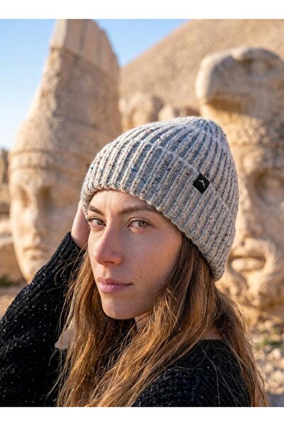 LAGRANZE Casual Gray Modern Style Soft Textured Unisex Beanie