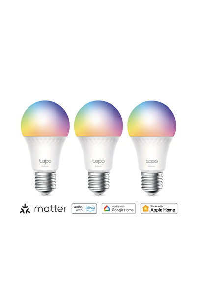 TP-LINK Tapo L535E (3-Pack) Çok Renkli Akıllı Wi-Fi Led Ampul