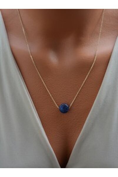 Stoneage Lapis Lazuli Necklace -Gold Color-