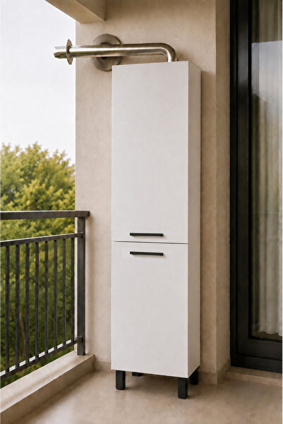 Tdesigno Roza Kombi Dolabı -Çok Amaçlı Dolap - Kiler Dolabı - 50 cm