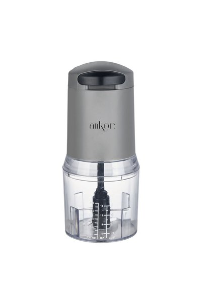 ANKOR Κόφτης Τροφίμων με Διπλή Λεπίδα 260W Μπολ 500ml Γκρι Χρώμα