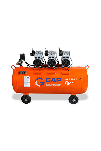 GAP KOMPRESÖR 200 Lt 3 HP Sessiz ve Yağsız Hava Kompresörü
