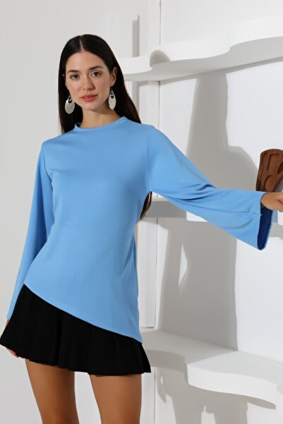 Sabr Women's Modal Asymmetrical Cut Spanish Sleeve Blouse