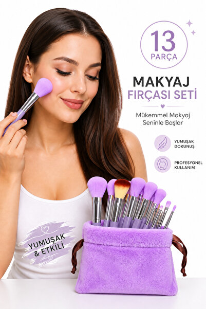 Makyaj Fırçası Seti 13 Parça Profesyonel Makyaj Fırça Seti