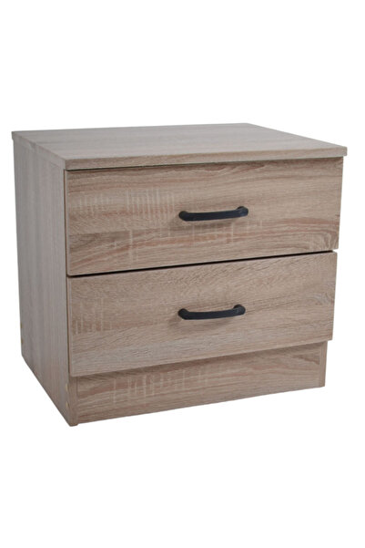 OEM Ξύλινο κομοδίνο με δύο συρτάρια σε χρώμα 48x38x43εκ. ΑΝΚΟΡ