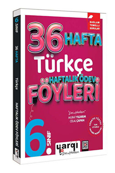 Yargı Yayınları Yargı Ders Arkadaşım 6.Sınıf Türkçe 36 Haftalık Ödev Föyleri