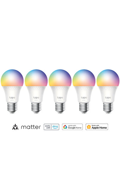 TP-LINK Tapo L535E (5-Pack) Çok Renkli Akıllı Wi-Fi Led Ampul