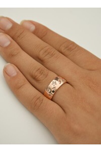 Stoneage Rose Plated Adjustable Ring - Rose -