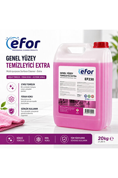 Efor Extra Parfümlü Yüzey Temizleyici 20 KG | Güçlü Temizlik, Ferah Koku & Hi...