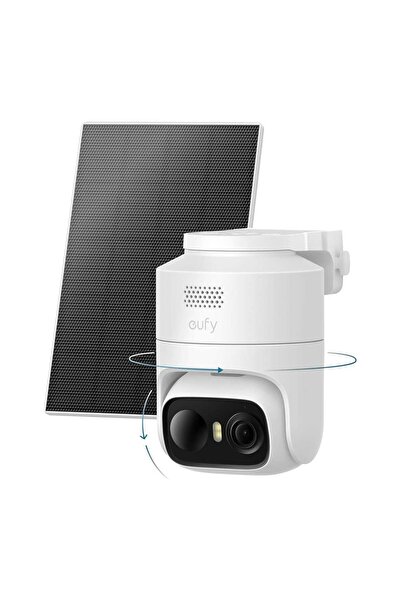 eufy eufyCam C37 2K Pan/Tilt Outdoor Solar Security Camera, White