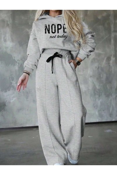 DRESSIFY WOMEN’S FASHION Women's Long Sleeve Nope Printed Ribbed Waist Double...