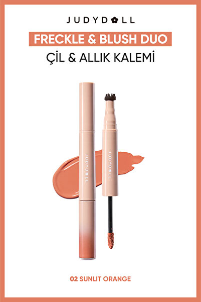 JUDYDOLL Freckle & Blush Duo 02 Sunlit Orange | Likit Allık ve Çil Kalemi