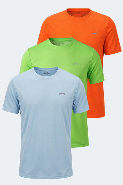 Slazenger HAUNTED I 3-PIECE SET Ανδρικό μπλουζάκι σε πράσινο νέον - πορτοκαλί...