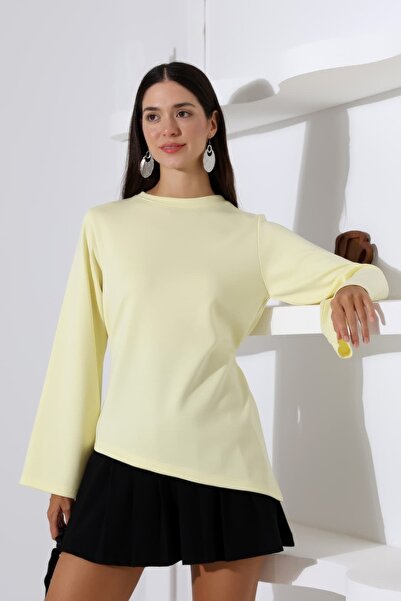 Sabr Women's Modal Asymmetrical Cut Spanish Sleeve Blouse