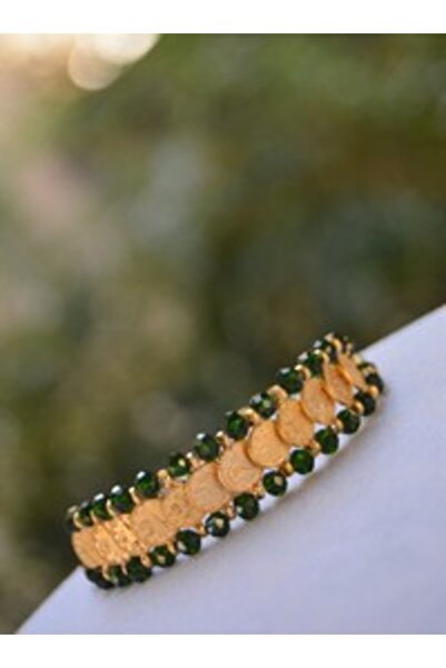 Stoneage Handmade Monogrammed Bracelet - Green -
