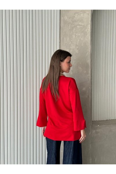 ZF BUTİK Women's Hijab Crew Neck Long Sleeve Basic Tunic