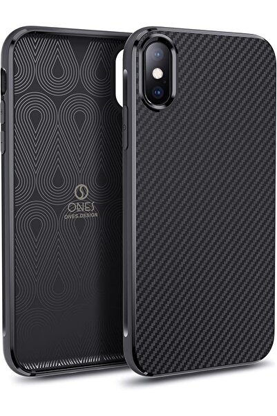 OneSize حافظة رفيعة لهاتف آيفون Xs Max / 10s Max، غطاء هاتف بنسيج ألياف الكرب...