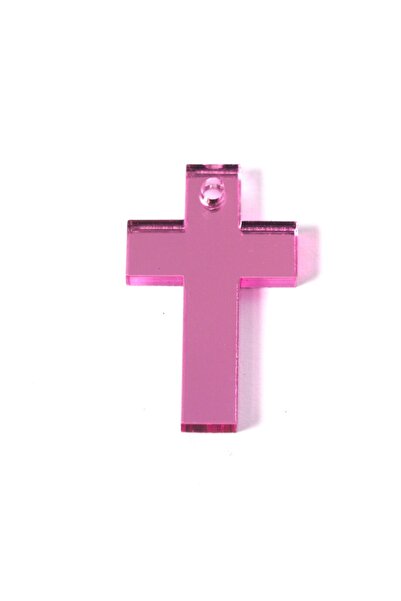 NO BRAND Σταυρός κρεμαστός μεταλλικό χρώμα plexiglass 29x20mm/10τμχ - %cf%81%...